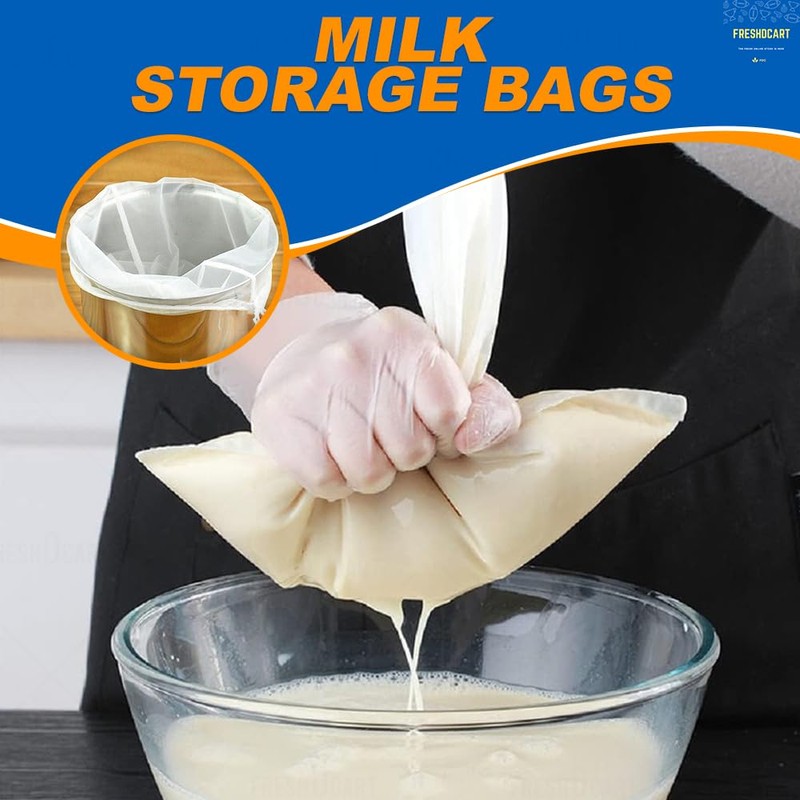FreshDcart FDCA3014 Milk Filter Bag, Cheese Cloth Bag for Straining