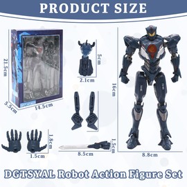 BSNRDX Anime Figures, 17 cm / 6.7 Inch Pacific Rim Uprising Figures, PVC Action Figure Statue, Anime Figure Model, Action Figure with Accessories, Anime Character Model, Toy for Anime Fans (Box)