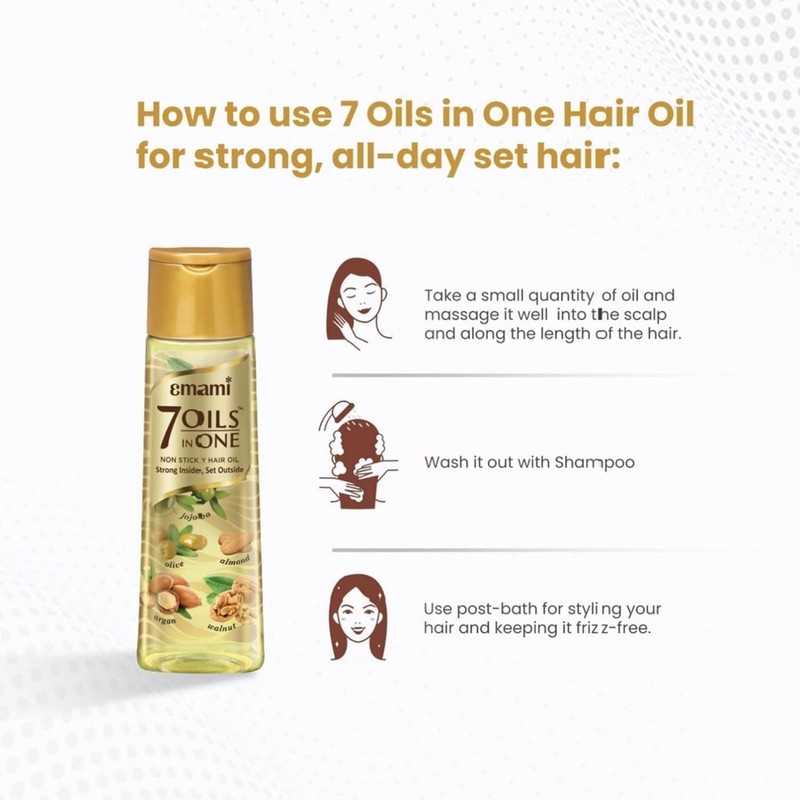 Emami 7-in-1 Hair Oil | with Natural Ayurvedic Herbs |