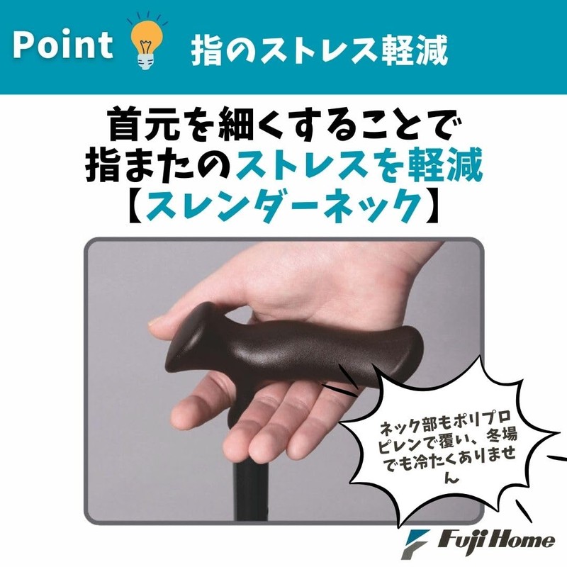 Fuji Home Karugamo E Folding Stick, Black