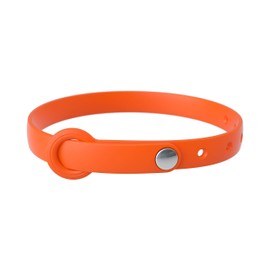 Nuvuq Comfortable, Soft and Light Cat Collar with Breakaway Snap Button (Tangerine Orange)