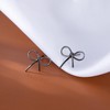 Reffeer Solid 925 Sterling Silver Bow Stud Earrings for Women