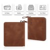 Brown Bear Wallet Zip Leather RFID Protection & Coin Compartment