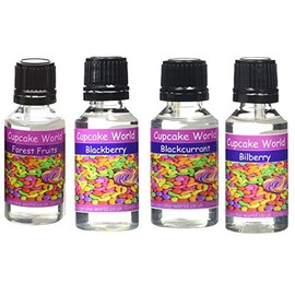 Cupcake World Intense Food Flavourings Forest Fruits Pack 28.5 ml (Pack of 1, Total 4 Flavours)