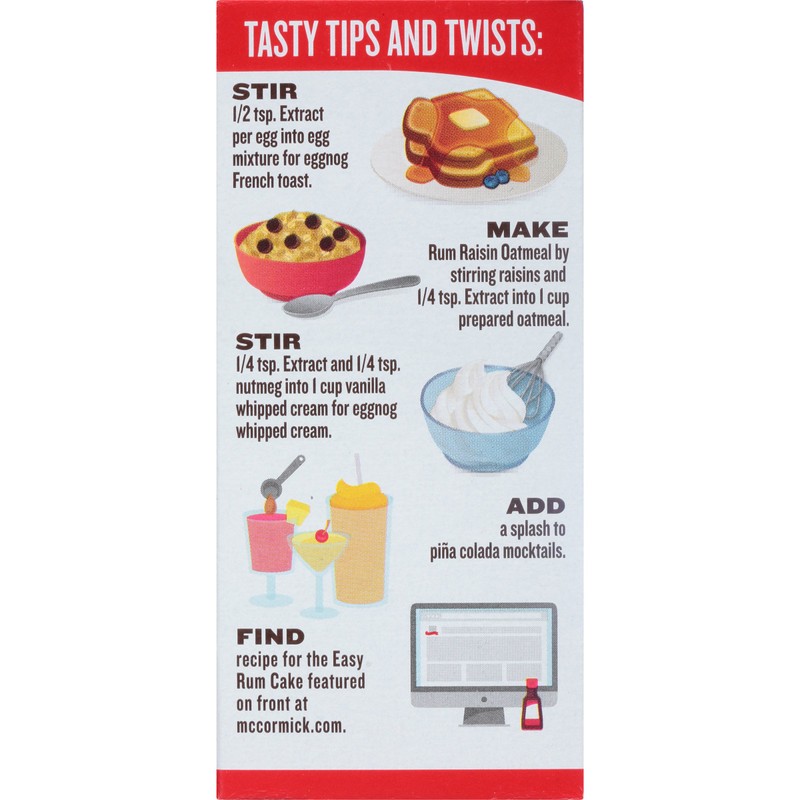 McCormick Rum Extract With Other Natural Flavors, 1 Fl Oz