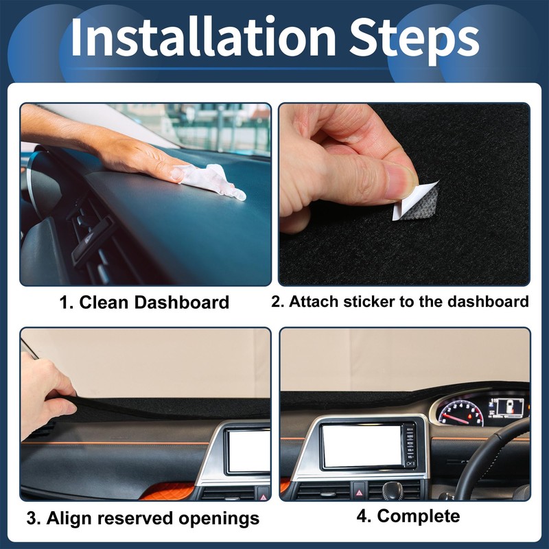 INFINAUTO Dashboard Cover Dash Cover Mat Carpet for Chevy Silverado