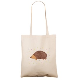 Mr. & Mrs. Panda Tote Bag Hedgehog Hearts - Gift, Good Mood, Kiss, Animals, Bag Bag, Laptop Bag, Shopping Bag, Funny Sayings, Shopping Bag, Fabric Bag, Love, Animal Motifs, White