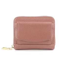 Liz Days Mini Wallet, Card Case, No Bills Breaking, Large Capacity, Coin Purse, Skimming Prevention, pink (salmon pink)