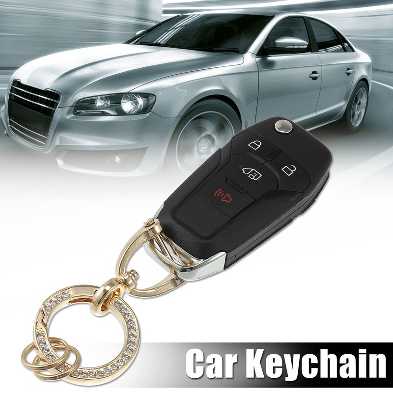 [X AUTOHAUX] Car Fob Keychain Keychain Holder Replacement D-Ring for