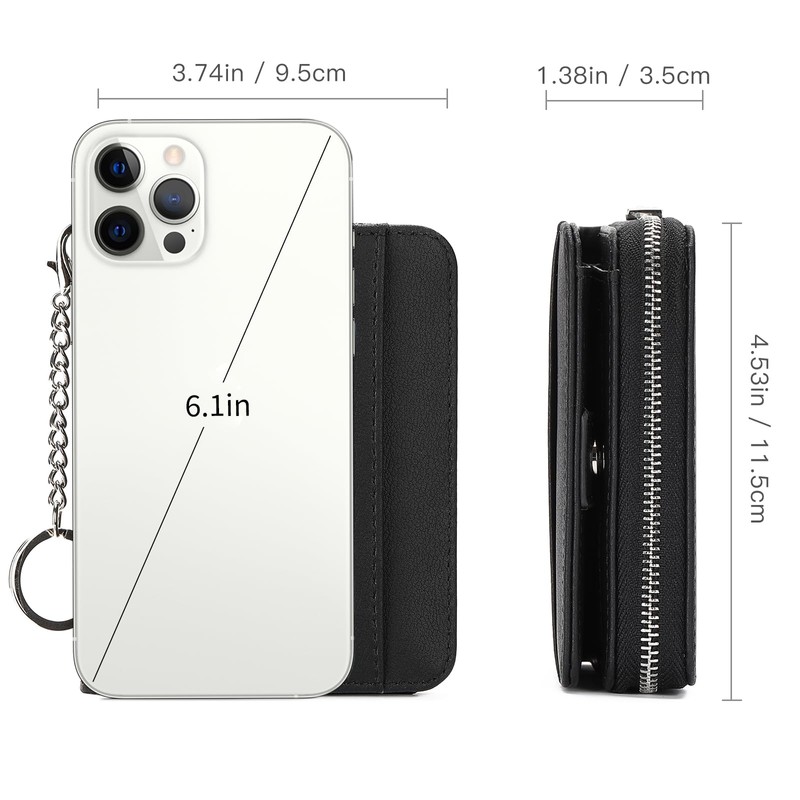 GAEKEAO Wallet Women RFID Blocking Leather Credit Card Holder Compact