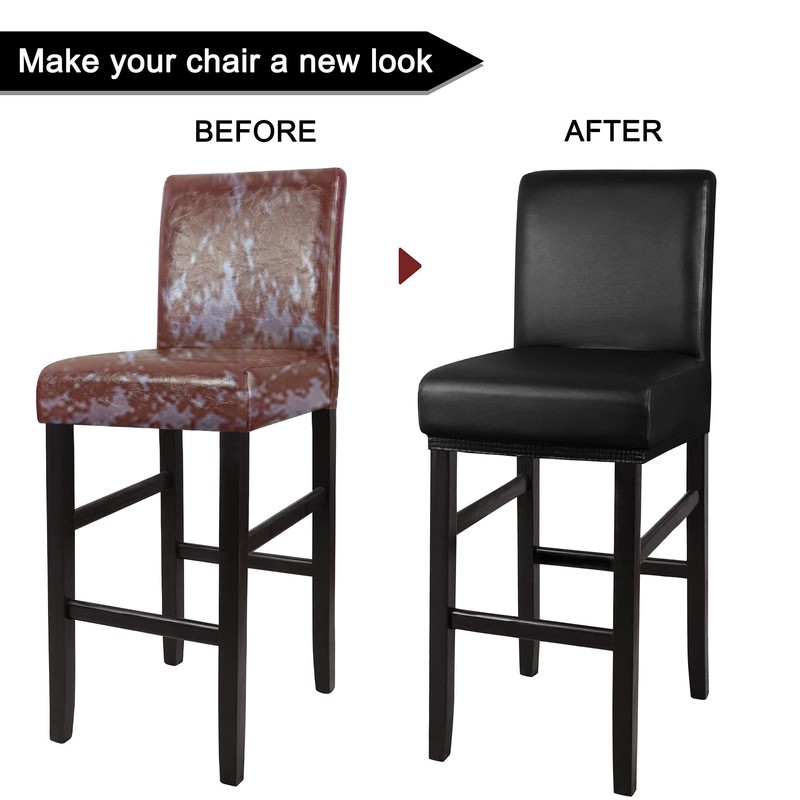 PiccoCasa Pack of 4 Bar Stool Covers, Waterproof Dining Chair