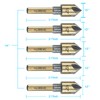 Countersink Drill Bit Set, 5 Pieces High Speed Steel 82