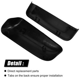 Black Top Half Direct Replacement Side Mirror Covers Caps for 2009-2014 Ford F150, Directly Replace Style, Not Sticker Style (Black)