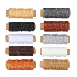 10 colores/juego de hilo encerado, cordón de hilo encerado para coser cuero 150D para coser a mano cuero 50M