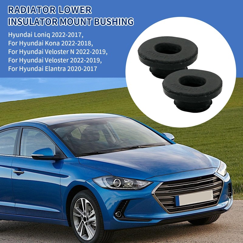 2 Pack Radiator Lower Insulator Mount Bushing Replacement for Hyundai