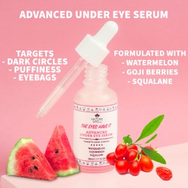 Nature Spell Nature Spell Advanced Under Eye Serum with Watermelon & Goji Berries 1 Fl OzC Targets Dark Circles, Puffiness & Eyebags C Anti Wrinkle Under Eye Cream - 100% Vegan C Made in the UK