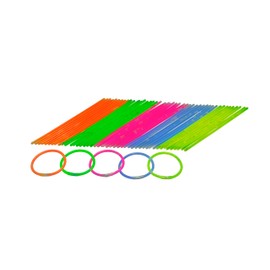 Classic Line 0946-028 Glow Stick Light Bracelets, Pack of 50 Including Connectors, Neon Party