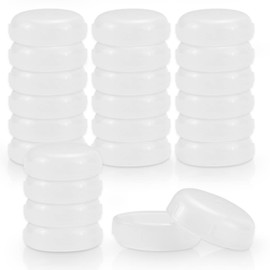 APPLIANCEMATES 1-1/2" Wrought Iron Patio Furniture Glides/Feet/Caps(White,24 Packs)-Outdoor Round Glide Insert End Cap Furniture Caps for Furniture Legs and Tables Eight Chairs with 4 Legs