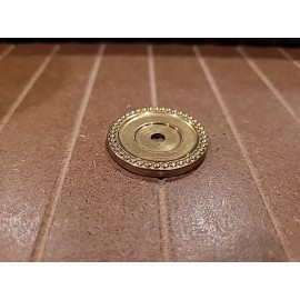 Belwith Keeler 1.25 In Round Design Cabinet Knobs Backplate  Polished Brass P34