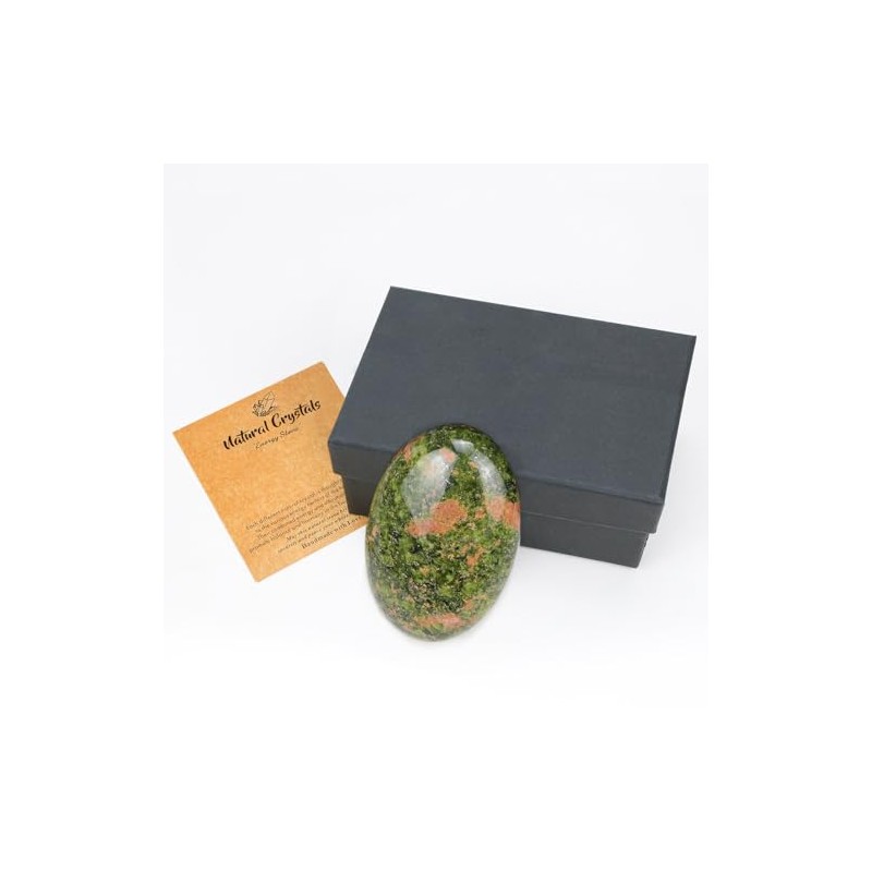 AWARDSEN AWARDSEN 2.4" Large Unakite Crystal Stone Polished Palm Stone