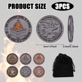 3pcs Dumpster Fire Challenge Coin, Dumpster Fire Coin Dumpster Fire Ornament Funny Challenge Coin Dumpster Fire Desk Accessories Inspirational Gifts Going Away Gift for Coworker