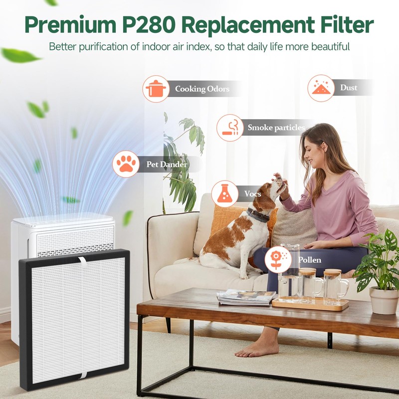 2 Packs P280 P260 Replacement Filters Compatible with TPLMB/YARIKI P280