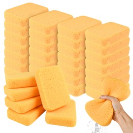 Esponja de limpieza grande, 24 unidades, esponja de lechada de 7.5 x 5.5 x 1.9 pulgadas, esponja amarilla para lavado de coches, esponjas grandes mult
