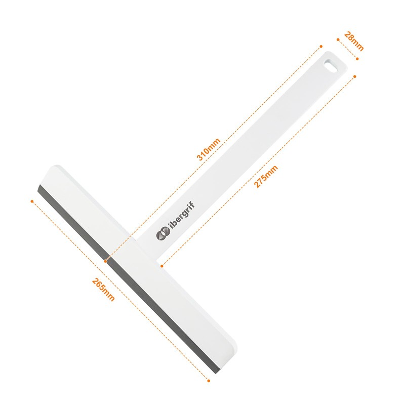 Ibergrif M34102 Rubber Brush, Shower Squeegee, Shower Squeegee