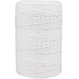Butchers Twine String,500 Feet Natural Cotton Kitchen Twine String Cooking for Crafts Roasting Gift Wrapping DIY Decoration Gardening Packing Materials,Natural White