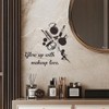 Makeup Wall Decal - Glow Up with Beauty Products, Lipstick,