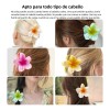 18pz Pinzas Para Pelo Con Forma De Flor De Plumeria