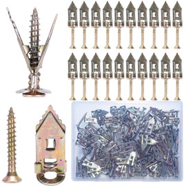 150 PCS Metal Drywall Anchors and Screws Kit - Includes 75 Self-Drilling Drywall Anchors, 75 Screws, Ideal for Secure Wall Mounting with Expansion and Metal Anchors for Home, Office