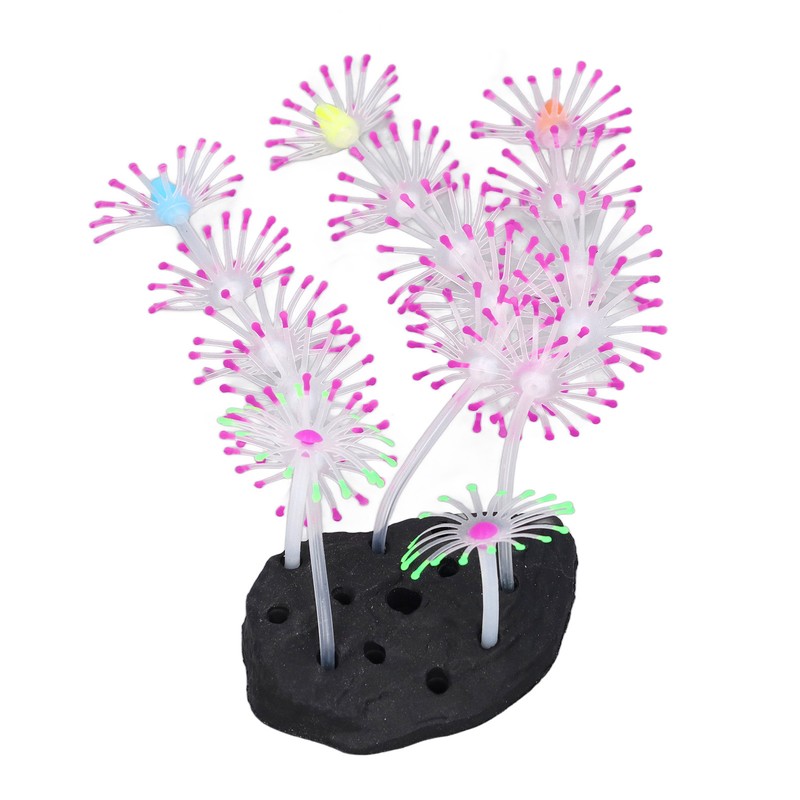 Silicone Glow Fish Tank Decorations Simulation Innovative Landscaping Glowing Artificial