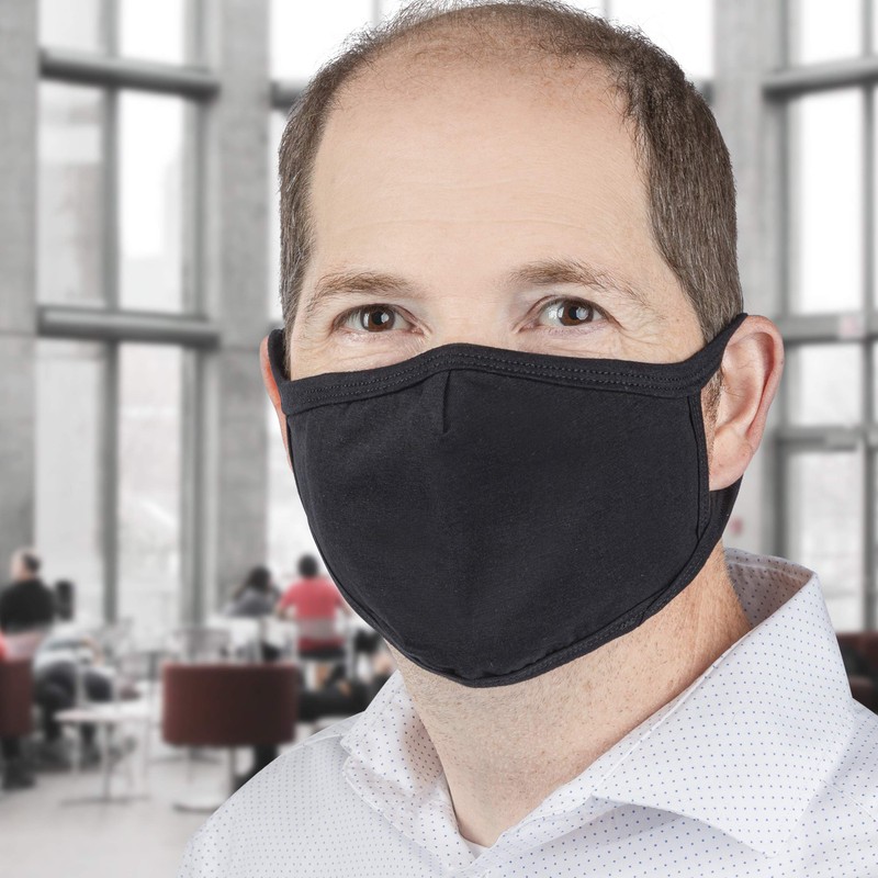 ONVAYA® Mouth and Nose Mask, Pack of 5, Black, White,