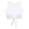parte superior de bikini para mujer con nudo frontal y