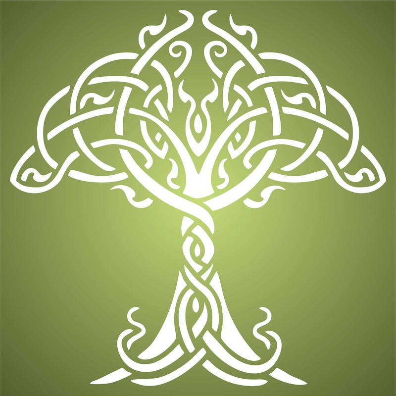 Celtic Tree of Life Stencil, 16.51 x 16.51 cm (L)