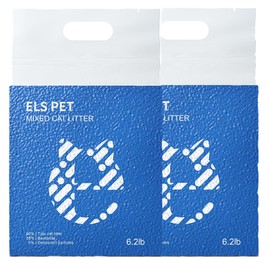 ELS PET Clumping Cat Litters 2 Packs, Strong 3 in 1 Mixed Cat Litter, Unscented Ultra Absorbent and Fast Drying Cat Litter, Flushable Odor Eliminating