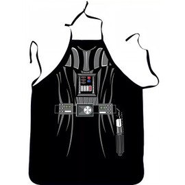 WOO LANDO Barbecue apron for men, 73 x 57 cm, funny gift idea for barbecuing (Darth)