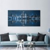 LevvArts Modern City Wall Art Chicago Downtown at Night Picture