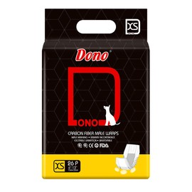 Dono Dog Nappies for Male Dogs Deodorizing Odor Elimination Puppy Nappies with Charcoal Polymer Technology Super Absorbent Male Dog Wraps Extra-Small 26pcs