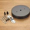 Canomo 6 Inch Black Ceiling Lighting Canopy Kit Ceiling Plate
