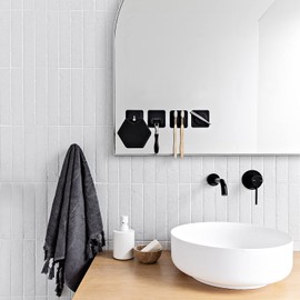 Tooletries - The 4-in-1 Tile Series - Secure Holders, Silicone Toiletry Organizer, Shower & Bathroom Accessory - Features Silicone-Grip Technology, Removable & Reusable - Charcoal