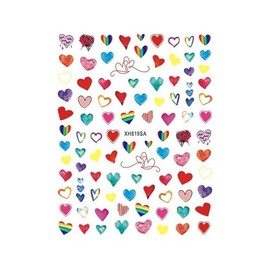 Generic Heart Love Nail Sticker Valentine Day Bear Love You Kiss Nail Decal Sticker Xh819Sa Nail Wraps Art Stickers Manicure Supplies for Women for Home Nails Full Long Lasting Easy Apply and Remove