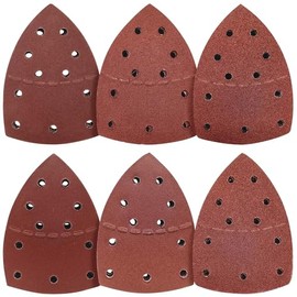 72PCS Sanding Sheets, 11-Holes Mouse Sanding Pads Sander Paper for Multi-Sanders, Assorted 40/60/80/120/180/240 Grits Machine Mouse Detail Sandpaper(12Pcs Each Assorted)
