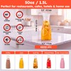 2 Pack Commercial Water Carafes with Flip Top Lid, 50