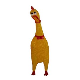 Ruffin Flag Company Screaming Rubber Chicken Rooster Dog Kid Children Squeaky Toy