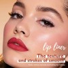 6pcs Juego Delineador Wooden Lip Pencil Labios Impermeable
