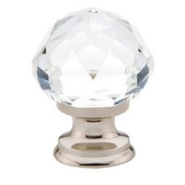 Diamond Crystal Knob Finish: Antique Nickel, Size: 1.25" H x 1.25" W x 1.85" D
