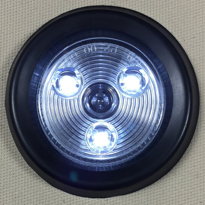 6 PACK OF LONG HAUL CLEAR/CLEAR CLEAR/WHITE LED 2" ROUND