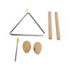 Triangle Percussion Instrument Set Wood Musical Percussion Instrument Toy for
